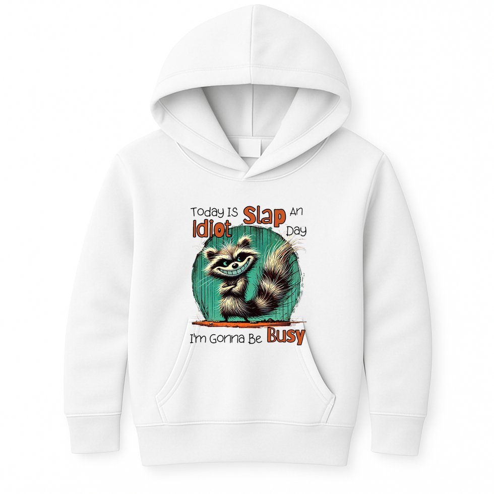 Today Is Slap An Idiot Day IM Gonna Be Busy Kids Hoodie