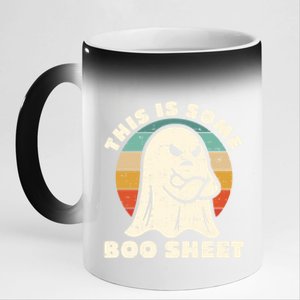 This Is Some Boo Sheet Funny Halloween Costumes Cute Gift 11oz Black Color Changing Mug