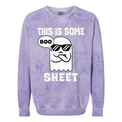 This Is Some Boo Sheet Retro Halloween Costume Colorblast Crewneck Sweatshirt