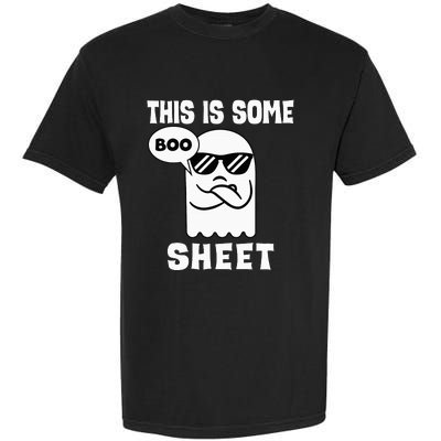 This Is Some Boo Sheet Retro Halloween Costume Garment-Dyed Heavyweight T-Shirt