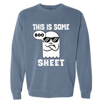 This Is Some Boo Sheet Retro Halloween Costume Garment-Dyed Sweatshirt