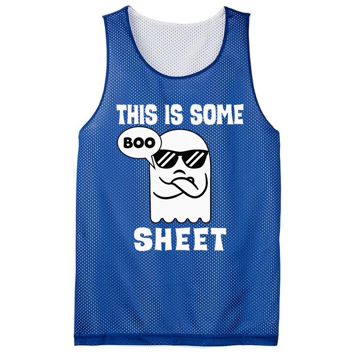 This Is Some Boo Sheet Retro Halloween Costume Mesh Reversible Basketball Jersey Tank