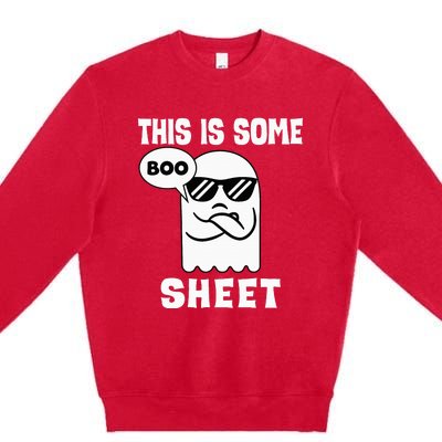 This Is Some Boo Sheet Retro Halloween Costume Premium Crewneck Sweatshirt