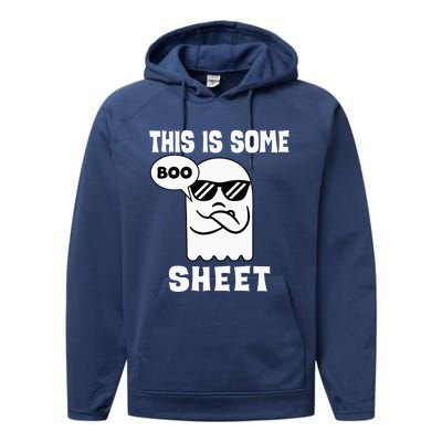 This Is Some Boo Sheet Retro Halloween Costume Performance Fleece Hoodie