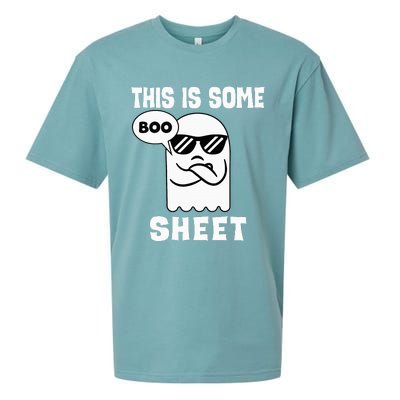 This Is Some Boo Sheet Retro Halloween Costume Sueded Cloud Jersey T-Shirt