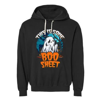 This Is Some Boo Sheet Ghost Halloween Costume Garment-Dyed Fleece Hoodie