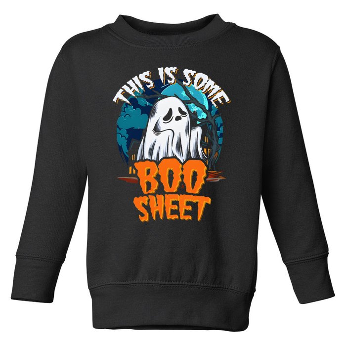 This Is Some Boo Sheet Ghost Halloween Costume Toddler Sweatshirt