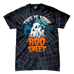 This Is Some Boo Sheet Ghost Halloween Costume Tie-Dye T-Shirt