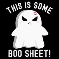 This Is Some Boo Sheet Halloween Ghost Costume Stripe Pom Pom Beanie