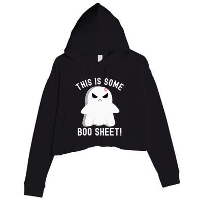This Is Some Boo Sheet Halloween Ghost Costume Crop Fleece Hoodie