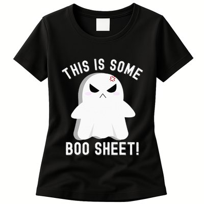 This Is Some Boo Sheet Halloween Ghost Costume Womens T-Shirt