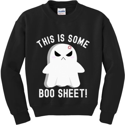 This Is Some Boo Sheet Halloween Ghost Costume Kids Sweatshirt