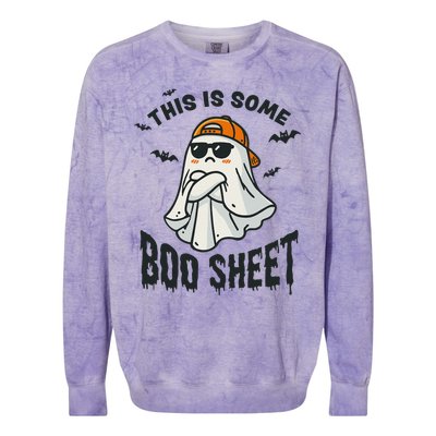 This Is Some Boo Sheet Ghost Funny Halloween Gift Colorblast Crewneck Sweatshirt