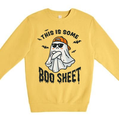 This Is Some Boo Sheet Ghost Funny Halloween Gift Premium Crewneck Sweatshirt