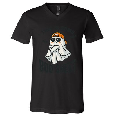 This Is Some Boo Sheet Ghost Funny Halloween Gift V-Neck T-Shirt