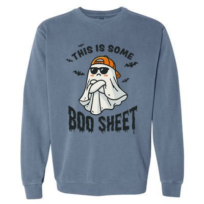 This Is Some Boo Sheet Ghost Funny Halloween Gift Garment-Dyed Sweatshirt