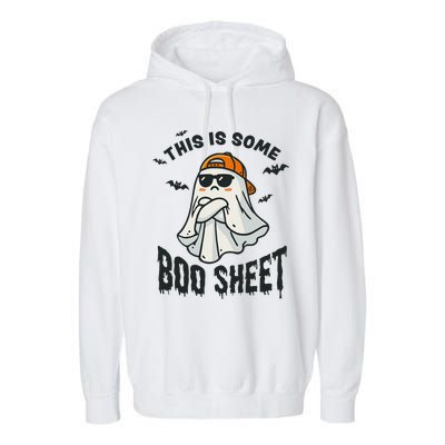 This Is Some Boo Sheet Ghost Funny Halloween Gift Garment-Dyed Fleece Hoodie