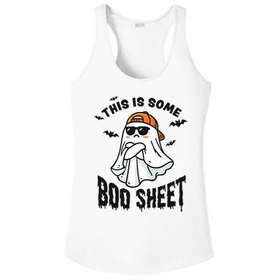 This Is Some Boo Sheet Ghost Funny Halloween Ladies PosiCharge Competitor Racerback Tank