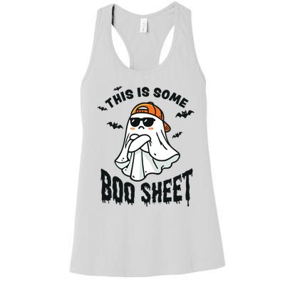 This Is Some Boo Sheet Ghost Funny Halloween Women's Racerback Tank