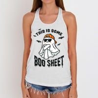 This Is Some Boo Sheet Ghost Funny Halloween Women's Knotted Racerback Tank