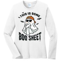 This Is Some Boo Sheet Ghost Funny Halloween Ladies Long Sleeve Shirt