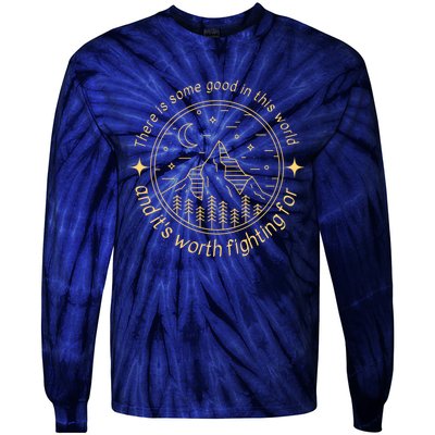 There Is Some Good In This World Mountain Landscape Fantasy Tie-Dye Long Sleeve Shirt