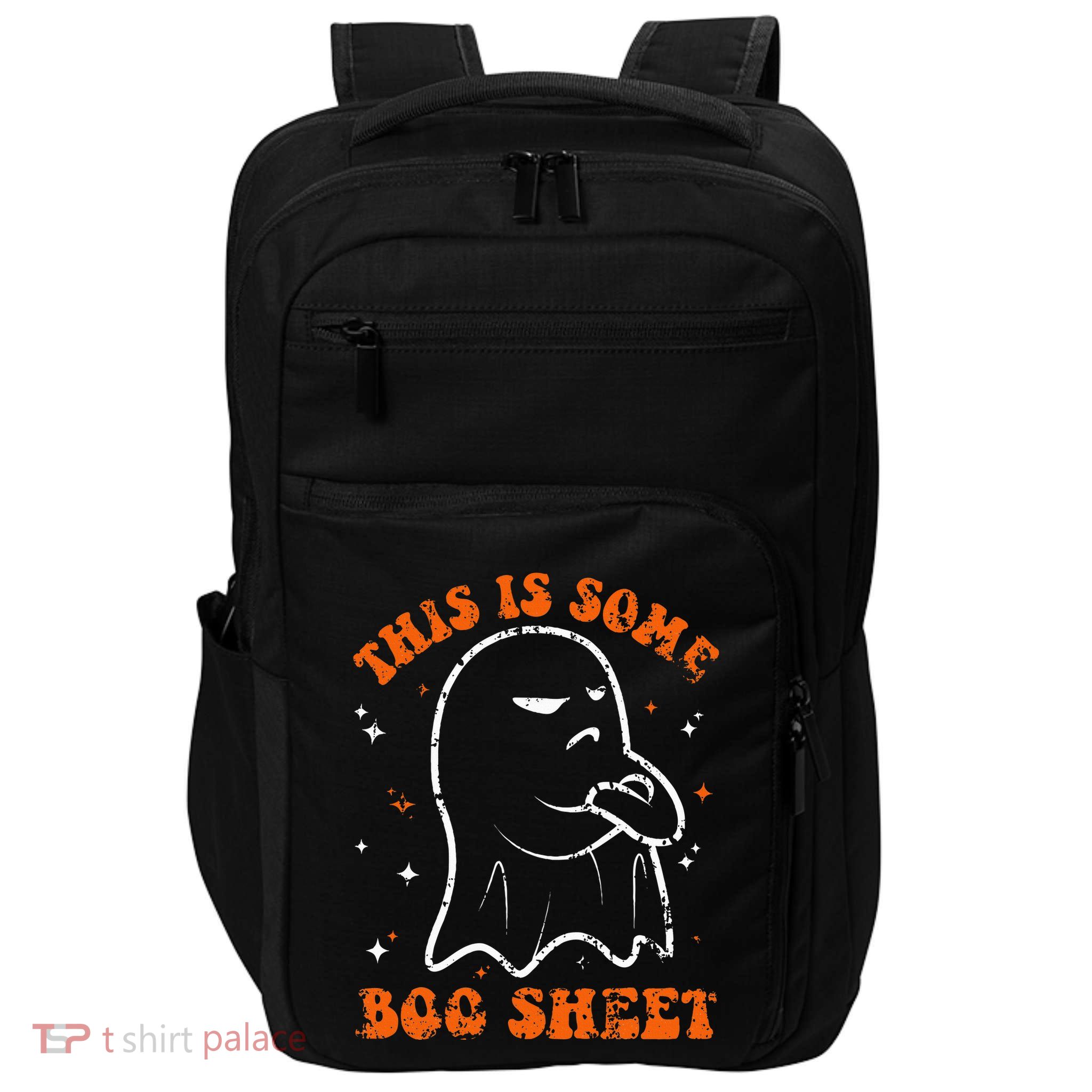 This Is Some Boo Sheet Funny Ghost Halloween Costume Retro Impact Tech Backpack