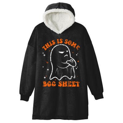 This Is Some Boo Sheet Funny Ghost Halloween Costume Retro Hooded Wearable Blanket