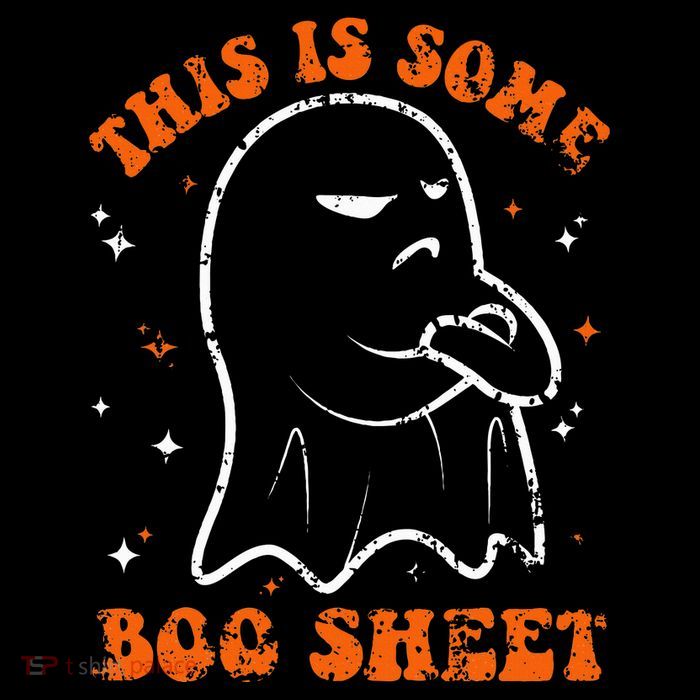 This Is Some Boo Sheet Funny Ghost Halloween Costume Retro 7-Panel Snapback Hat