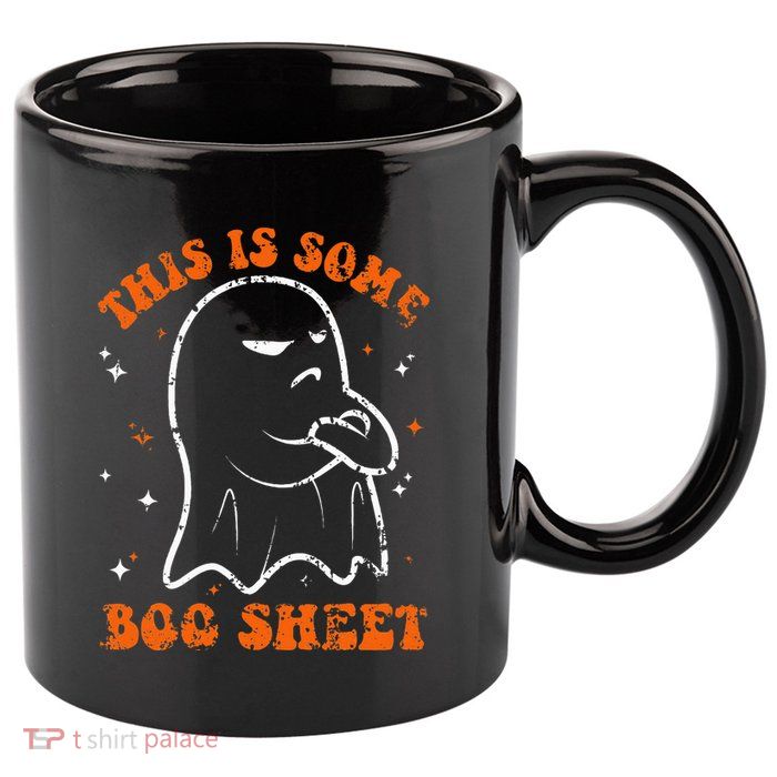 This Is Some Boo Sheet Funny Ghost Halloween Costume Retro 11oz C Handle Ceramic Mug