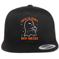 This Is Some Boo Sheet Funny Ghost Halloween Costume Retro Flat Bill Trucker Hat