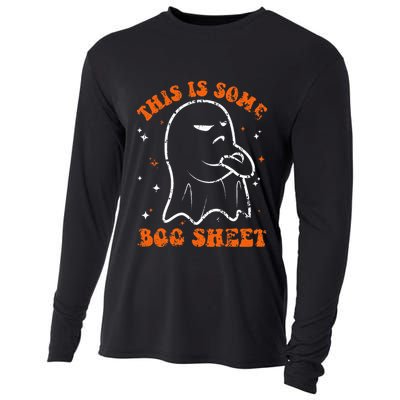 This Is Some Boo Sheet Funny Ghost Halloween Costume Retro Cooling Performance Long Sleeve Crew