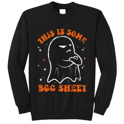 This Is Some Boo Sheet Funny Ghost Halloween Costume Retro Tall Sweatshirt