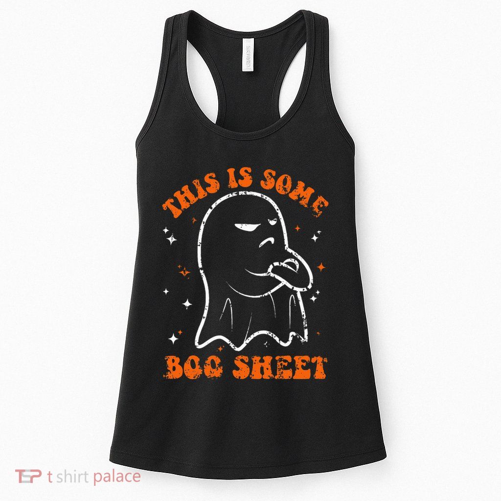 This Is Some Boo Sheet Funny Ghost Halloween Costume Retro Womens Tank Top