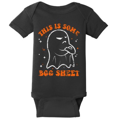 This Is Some Boo Sheet Funny Ghost Halloween Costume Retro Baby Bodysuit