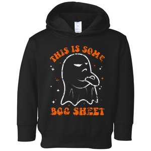 This Is Some Boo Sheet Funny Ghost Halloween Costume Retro Toddler Hoodie