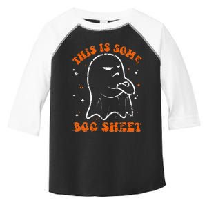 This Is Some Boo Sheet Funny Ghost Halloween Costume Retro Toddler Fine Jersey T-Shirt