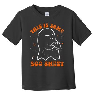 This Is Some Boo Sheet Funny Ghost Halloween Costume Retro Toddler T-Shirt