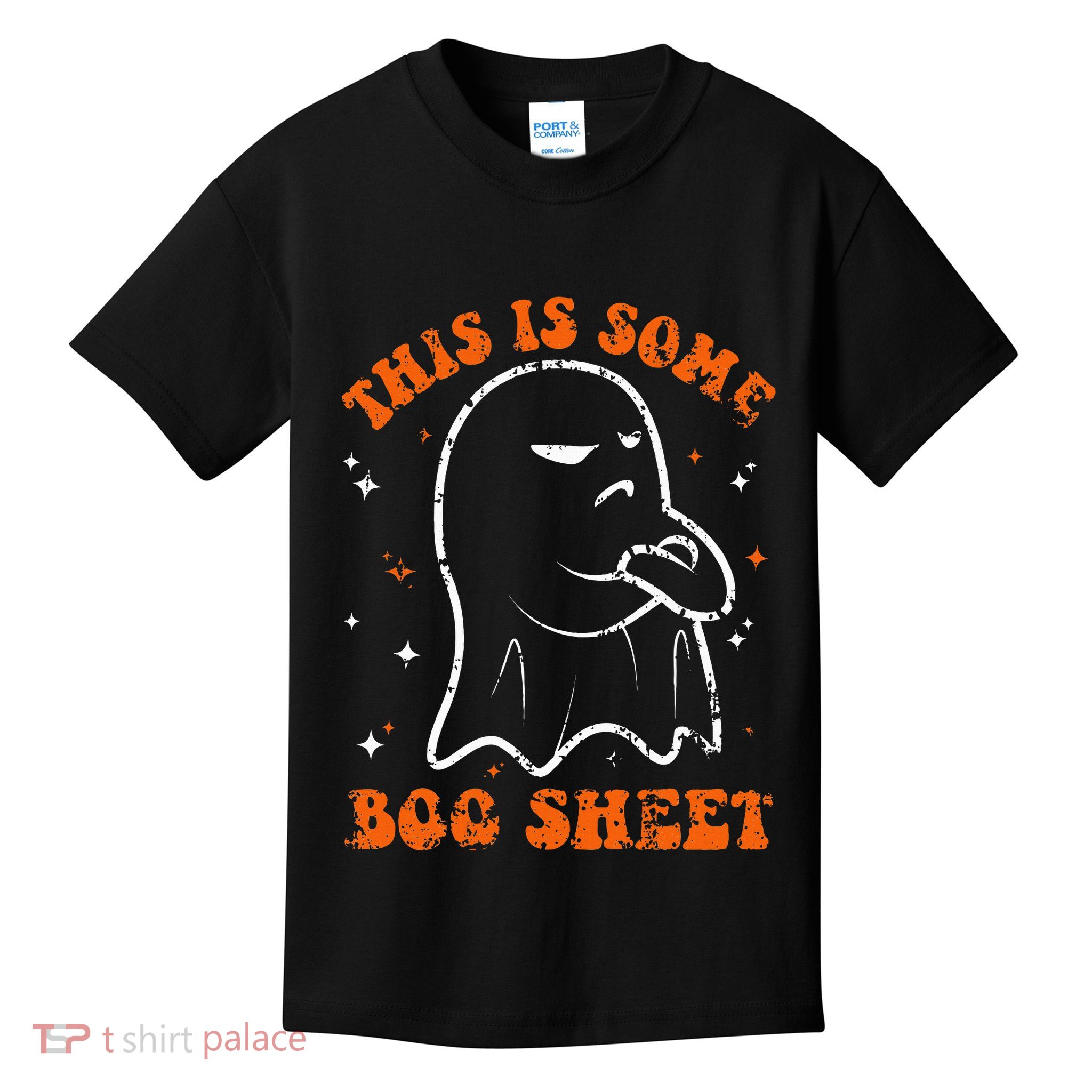This Is Some Boo Sheet Funny Ghost Halloween Costume Retro Kids T-Shirt