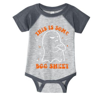 This Is Some Boo Sheet Funny Ghost Halloween Costume Retro Infant Baby Jersey Bodysuit
