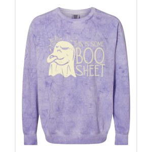 This Is Some Boo Sheet Halloween Groovy Funny Gift Gift Colorblast Crewneck Sweatshirt