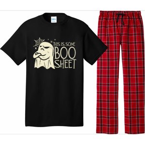 This Is Some Boo Sheet Halloween Groovy Funny Gift Gift Pajama Set