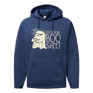 This Is Some Boo Sheet Halloween Groovy Funny Gift Gift Performance Fleece Hoodie