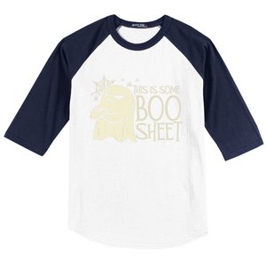 This Is Some Boo Sheet Halloween Groovy Funny Gift Gift Baseball Sleeve Shirt