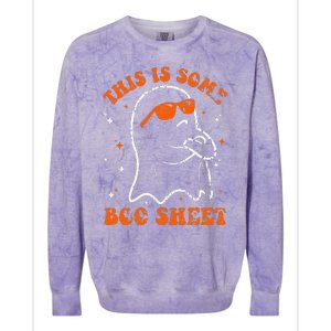 This Is Some Boo Sheet Funny Ghost Halloween Costume Retro Colorblast Crewneck Sweatshirt