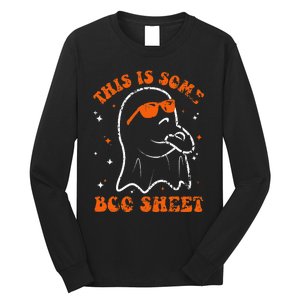 This Is Some Boo Sheet Funny Ghost Halloween Costume Retro Long Sleeve Shirt