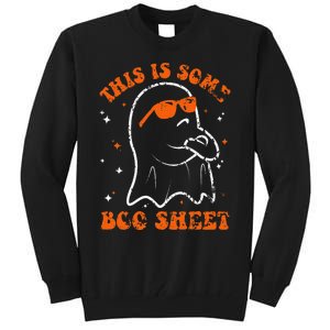 This Is Some Boo Sheet Funny Ghost Halloween Costume Retro Tall Sweatshirt