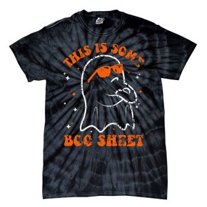 This Is Some Boo Sheet Funny Ghost Halloween Costume Retro Tie-Dye T-Shirt