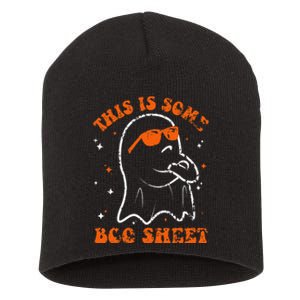 This Is Some Boo Sheet Funny Ghost Halloween Costume Retro Short Acrylic Beanie