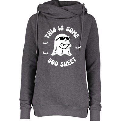 This Is Some Boo Sheet Gift Womens Funnel Neck Pullover Hood